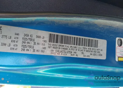 2016 Jeep Wrangler Unlimited Sport Rhd z USA, uszkodzony, nr VIN 1C4BJWKG7GL127534